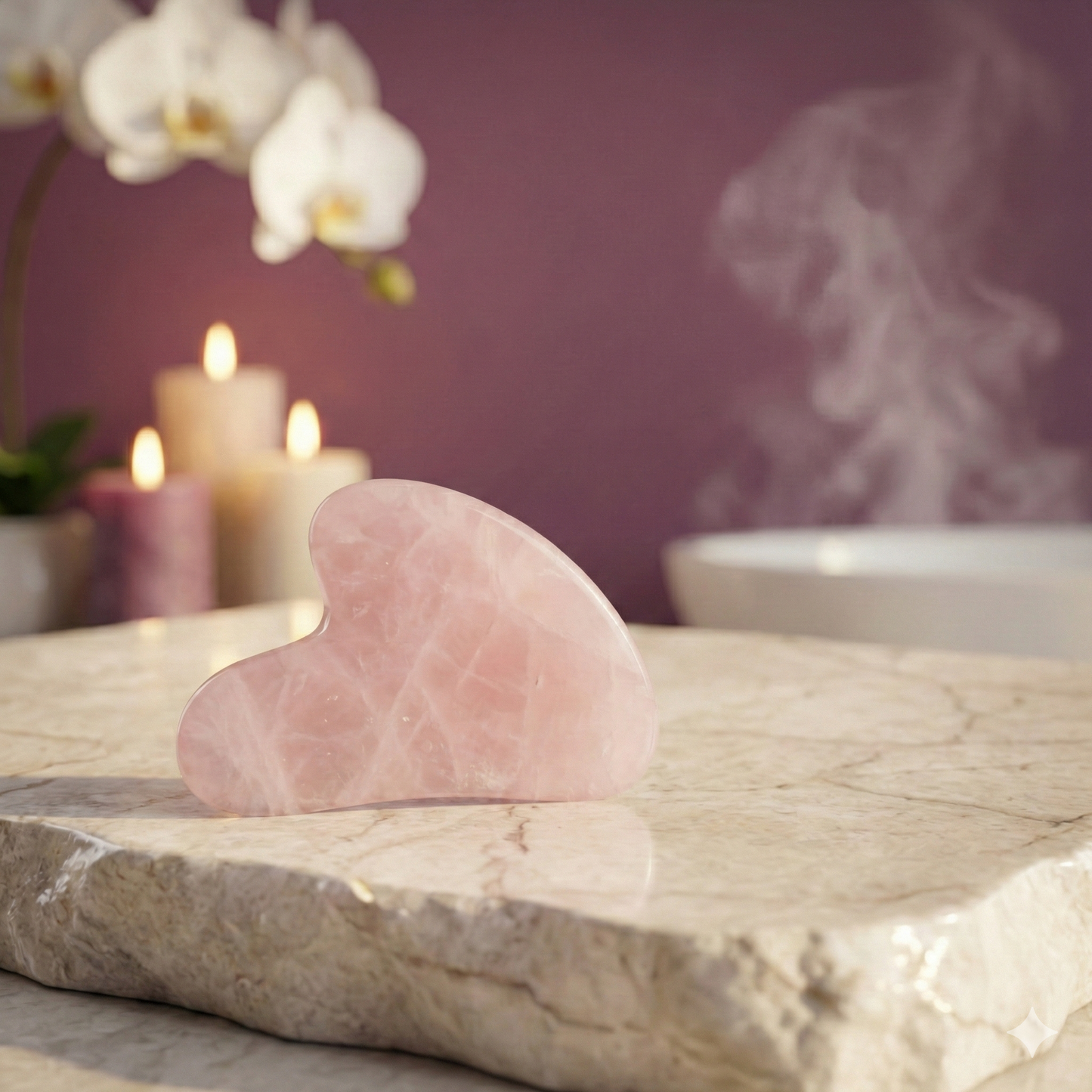 The Glow Sculptor: The Rose Quartz Gua Sha Tool