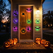 HauntGlow Halloween LED Wall Lights — 30-Piece Silhouette Set