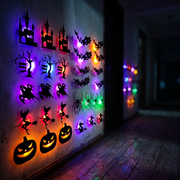 HauntGlow Halloween LED Wall Lights — 30-Piece Silhouette Set