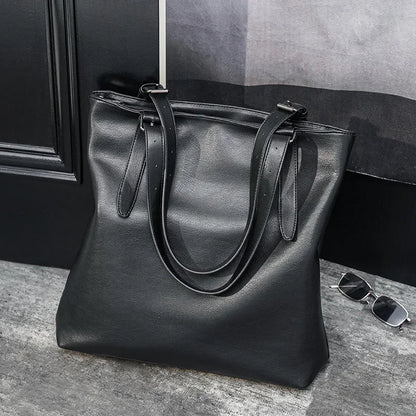 Soft Leather Tote Bag for Men