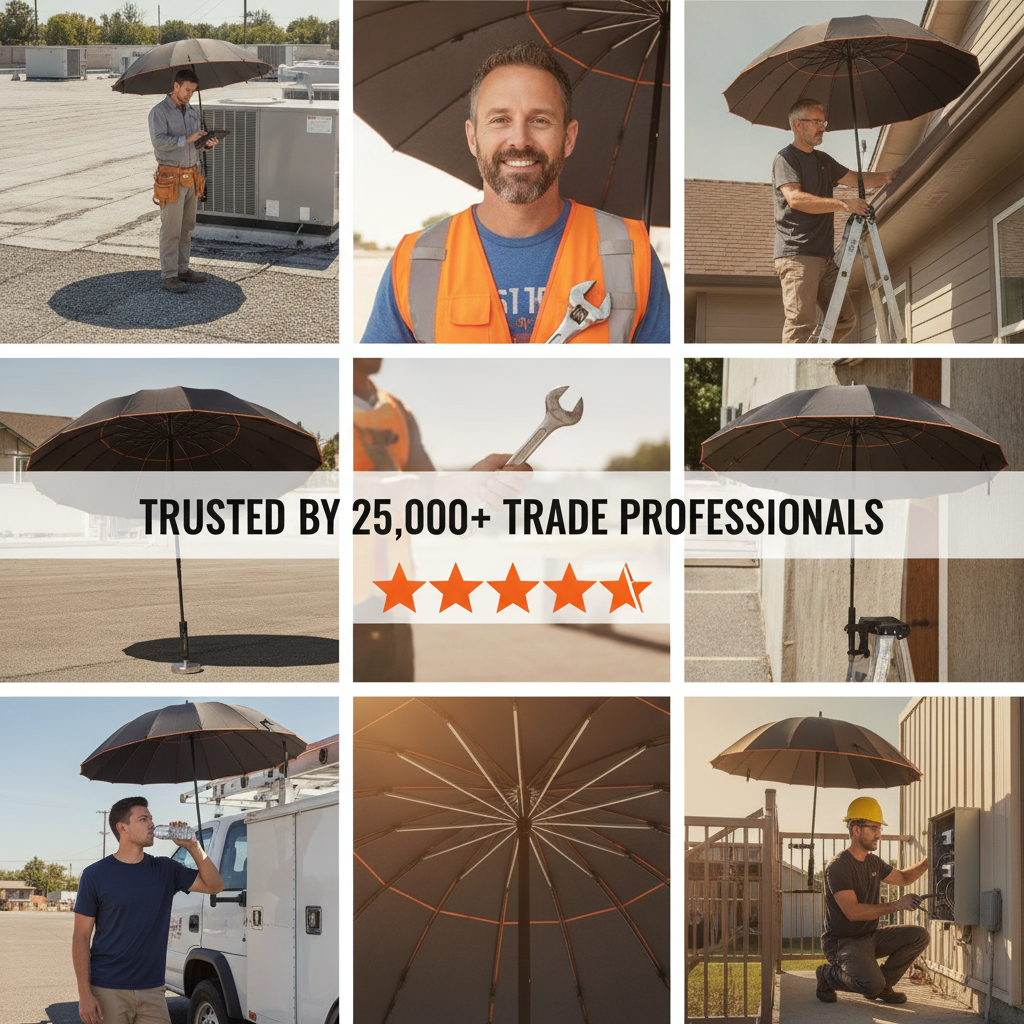 MagShade Pro™: Magnetic Jobsite Umbrella