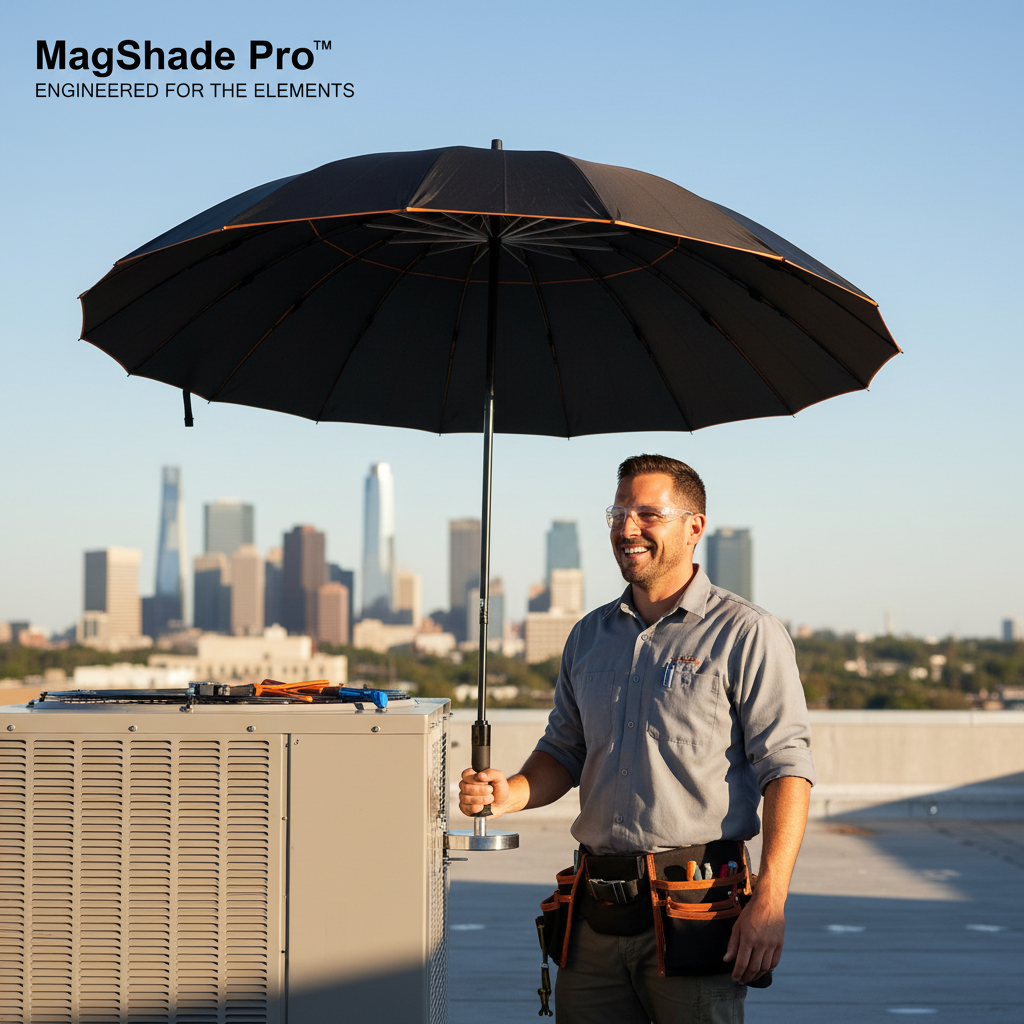MagShade Pro™: Magnetic Jobsite Umbrella